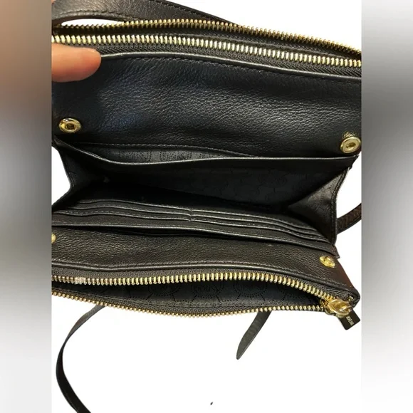 Michael Kors Fulton Crossbody Bag Black Pebbled Leather - Picture 8 of 15